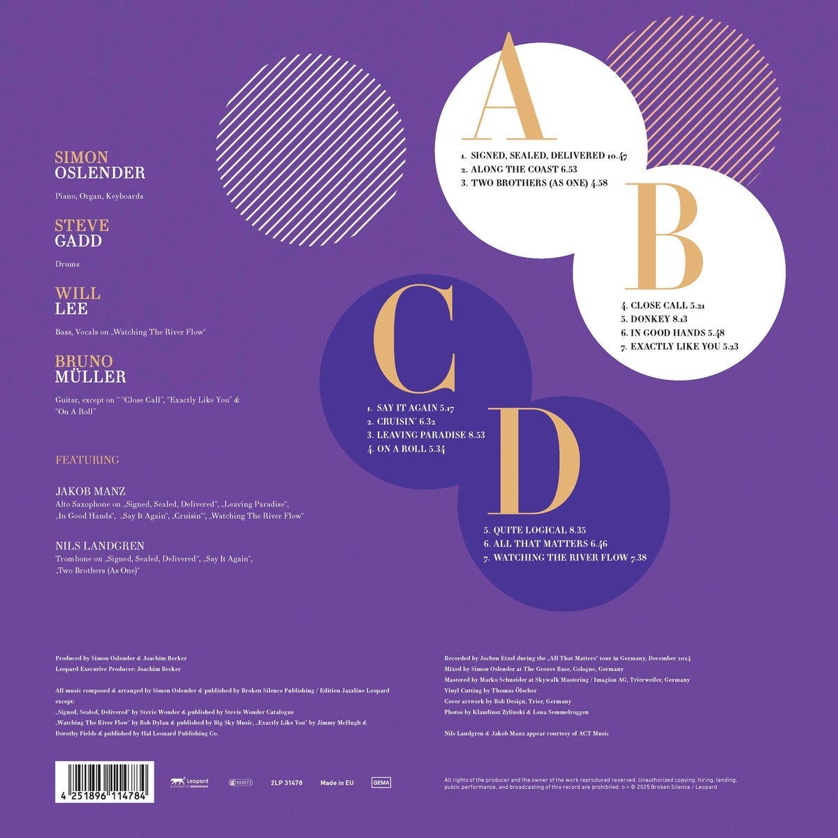 Simon Oslender, Steve Gadd, Will Lee & Bruno Muller - On A Roll - Live - LP31478