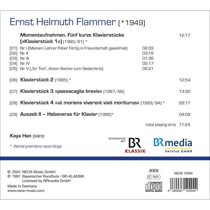 Kaya Han - Ernst Helmuth Flammer: Early Piano Pieces - NEOS12404