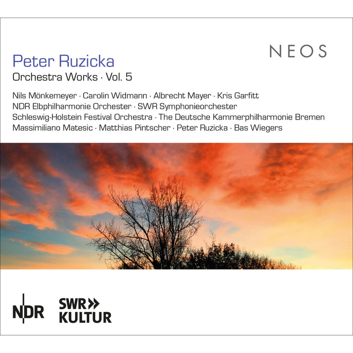 Peter Ruzicka, Nils Monkemeyer, Carolin Widmann, Albrecht Mayer, Kris Garfitt, NDR Elbphilharmonie Orchester, Matthias Pintscher, SWR Vokalensemble Stuttgart, SWR Symphonieorchester, Bas Wiegers, Schleswig-Holstein Festival OrchestraThe Deutsche Kammerphilharmonie Bremen, Massimiliano Matesic - Orchestra Works Vol. 5 - NEOS12417