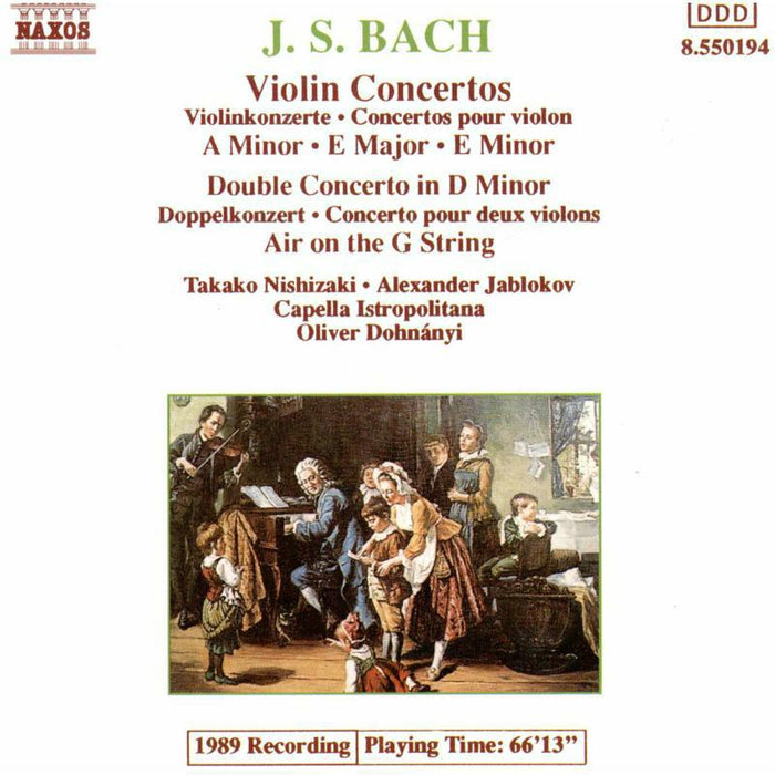 Jablokov - BACH, J.S.: Violin Concertos, BWV 1041-1043 - 8550194
