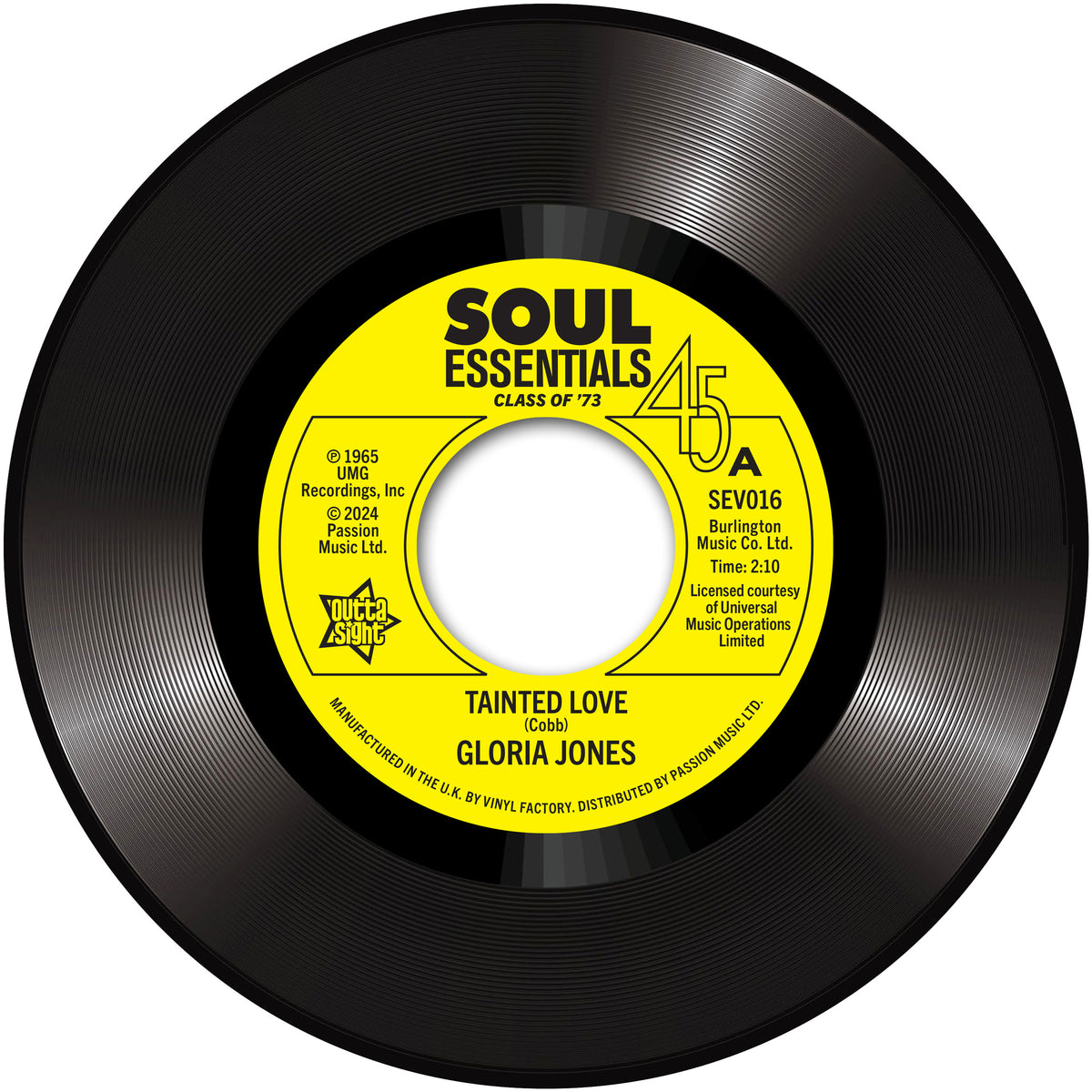 GLORIA JONES - Tainted Love / There's A Ghost In My House - SEV016