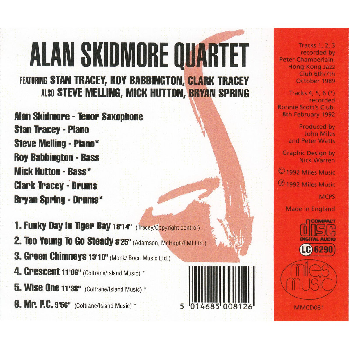 Alan Skidmore Quartet - East to West - MMCD081