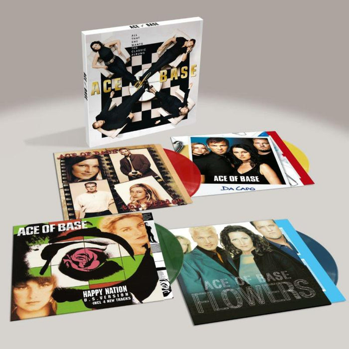 Ace Of Base - All That She Wants: The Classic Albums (Heavyweight Green, Red, Blue and Yellow Vinyl) (4LP) - DEMRECBOX45