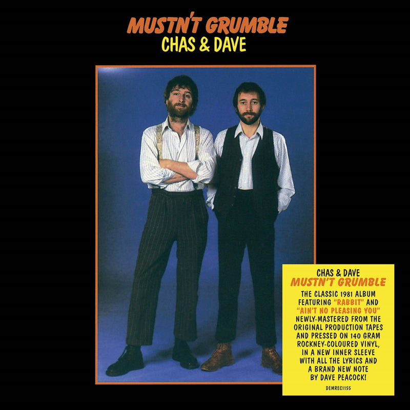 Chas & Dave - Mustn't Grumble ('Rockney' Coloured Vinyl) - DEMREC1155