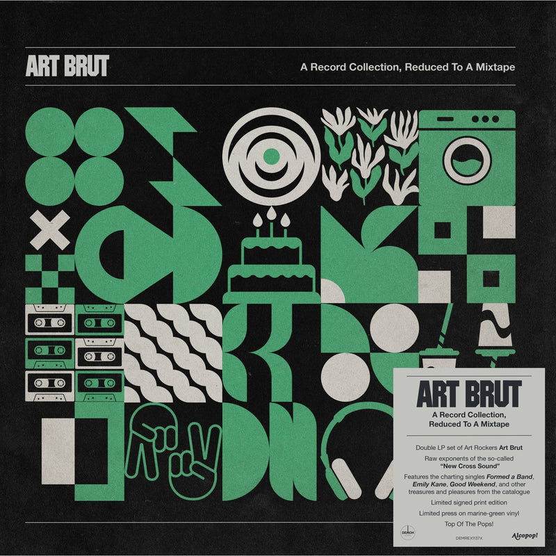 Art Brut - A Record Collection, Reduced To A Mixtape Signed Edition Indies Exclusive 2LP Green Vinyl - DEMREC1137X