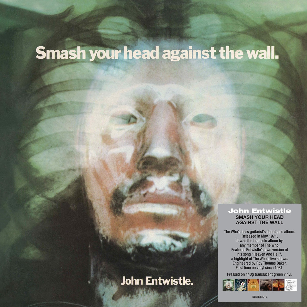 John Entwhistle - Smash Your Head Against The Wall (Translucent Green Vinyl) - DEMREC1216