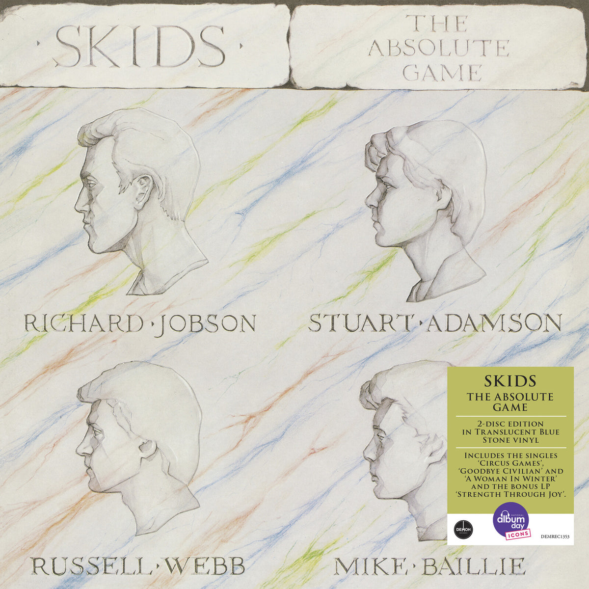 The Skids - The Absolute Game (45th Anniversary Blue Stone Translucent Vinyl) - DEMREC1353