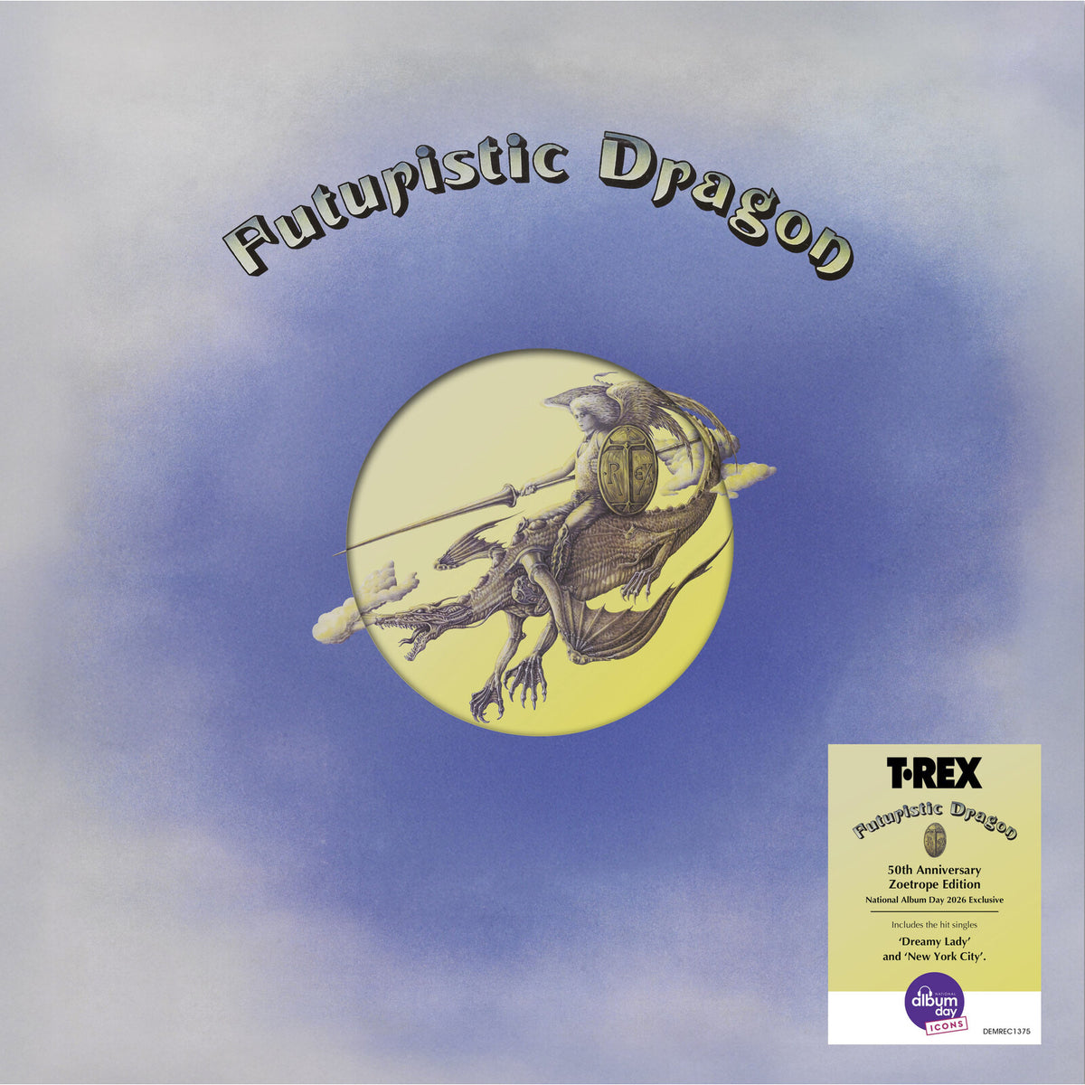 T. Rex - Futuristic Dragon (Zoetrope Picture Disc) - DEMREC1375