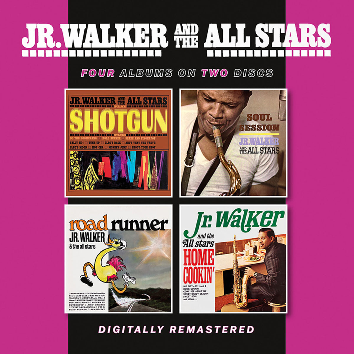 Jr. Walker & The All Stars - Shotgun / Soul Session / Road Runner / Home Cookin' - BGOCD1587