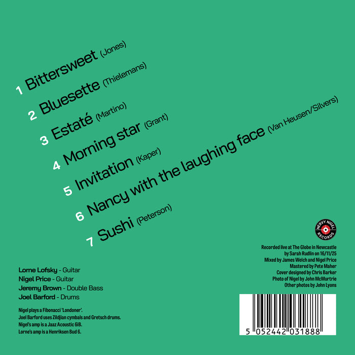 Lorne Lofsky/Nigel Price Quartet - Live at the Globe - NERVYCD010