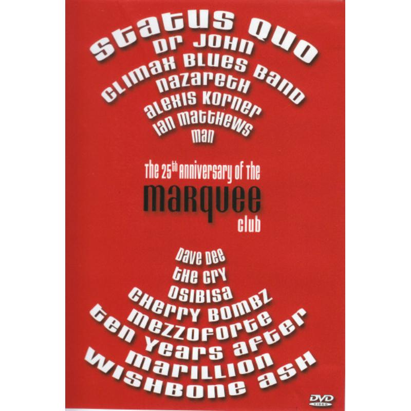 その他 Marquee Club 25th Anniversary / [DVD] Various Artists: 25th Anniversary Of The Marquee Club – Proper Music