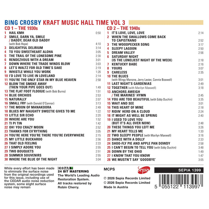 Bing Crosby - Kraft Music Hall Time Vol. 3 - SEPIA1399