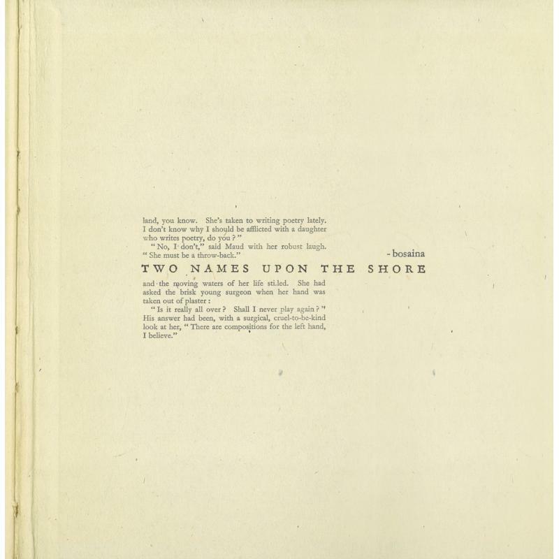 Bosaina - New York / Two Names Upon the Shore - CREP45