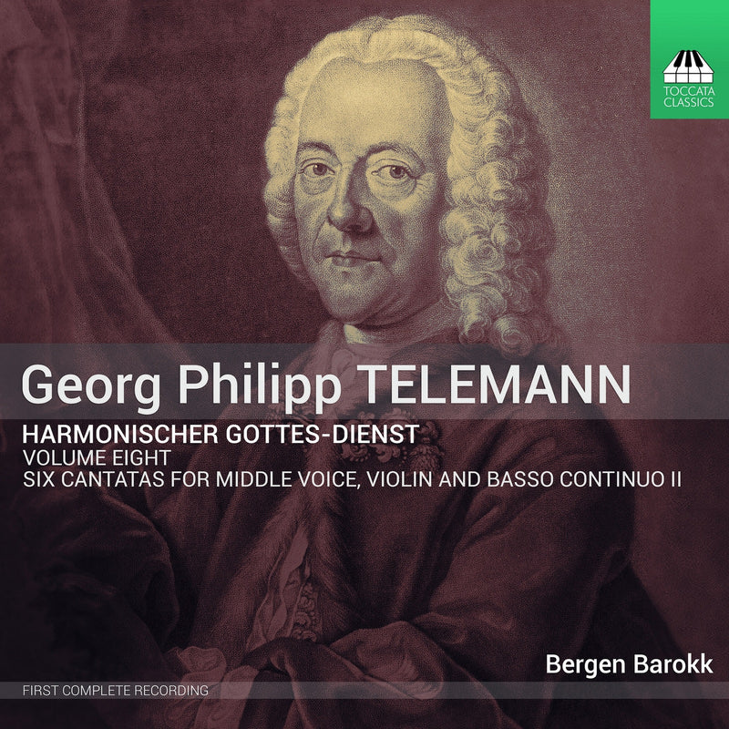 Bergen Barokk - Georg Philipp Telemann: Harmonischer Gottes-Dienst, Vol. 8 - Six Cantatas for Middle Voice, Violin and Basso Continuo II - TOCC0266