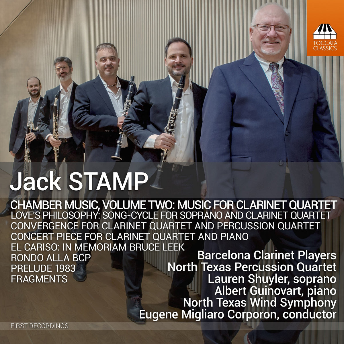 Barcelona Clarinet Players; North Texas Percussion Quartet; Lauren Shuyler; Albert Guinovart; North Texas Wind Symphony; Eugene Migliaro Corporon - Jack Stamp: Chamber Music, Vol. 2 - TOCC0725