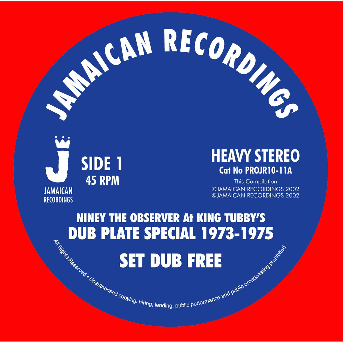 Niney The Observer - Set Dub Free / Dub Born Free - PROJR1011