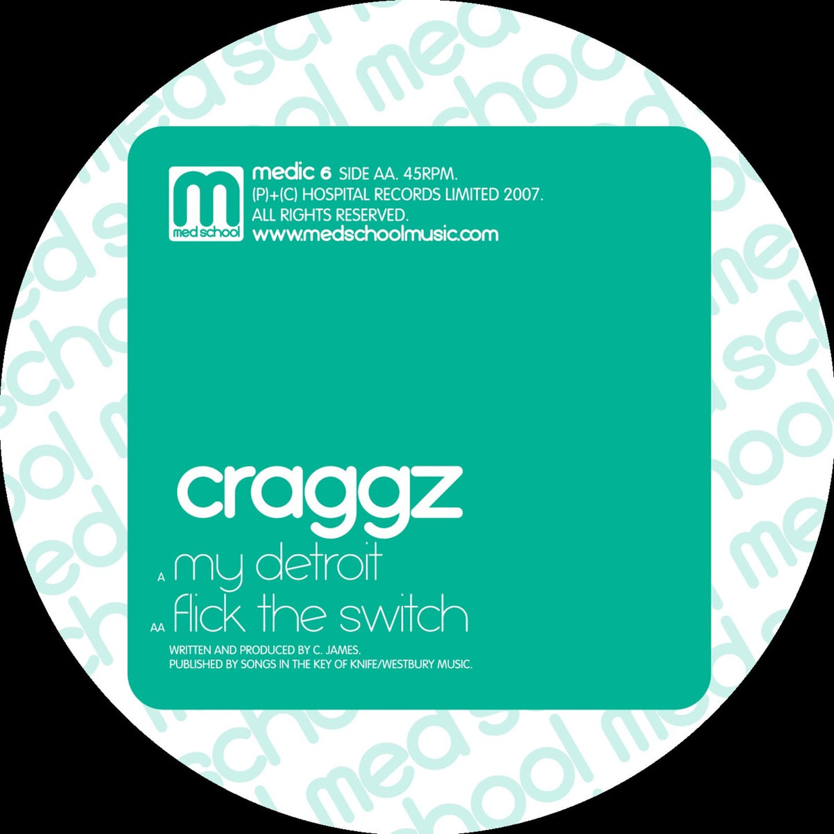 Craggz - My Detroit - MEDIC006