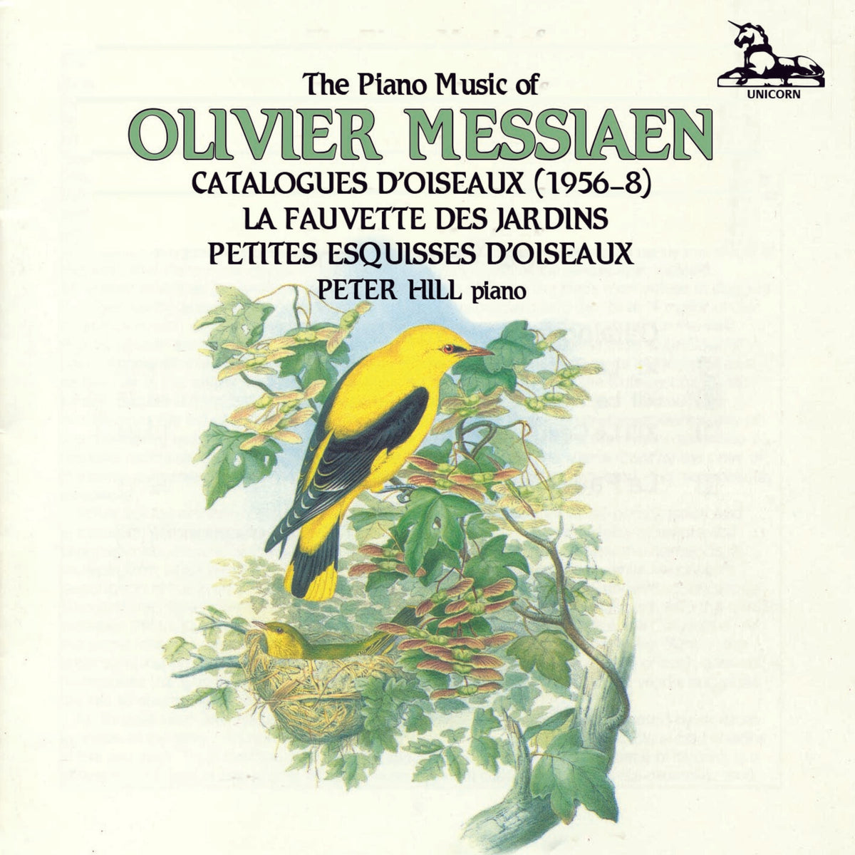 PETER HILL - MESSIAEN - CATALOGUES - UKCD300