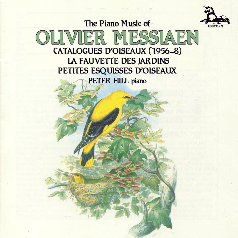 PETER HILL - MESSIAEN - CATALOGUES - UKCD300