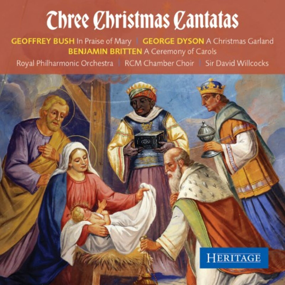 RCM CHAMBER CHOIR/RPO - THREE CHRISTMAS CANTATAS - HTGCD151