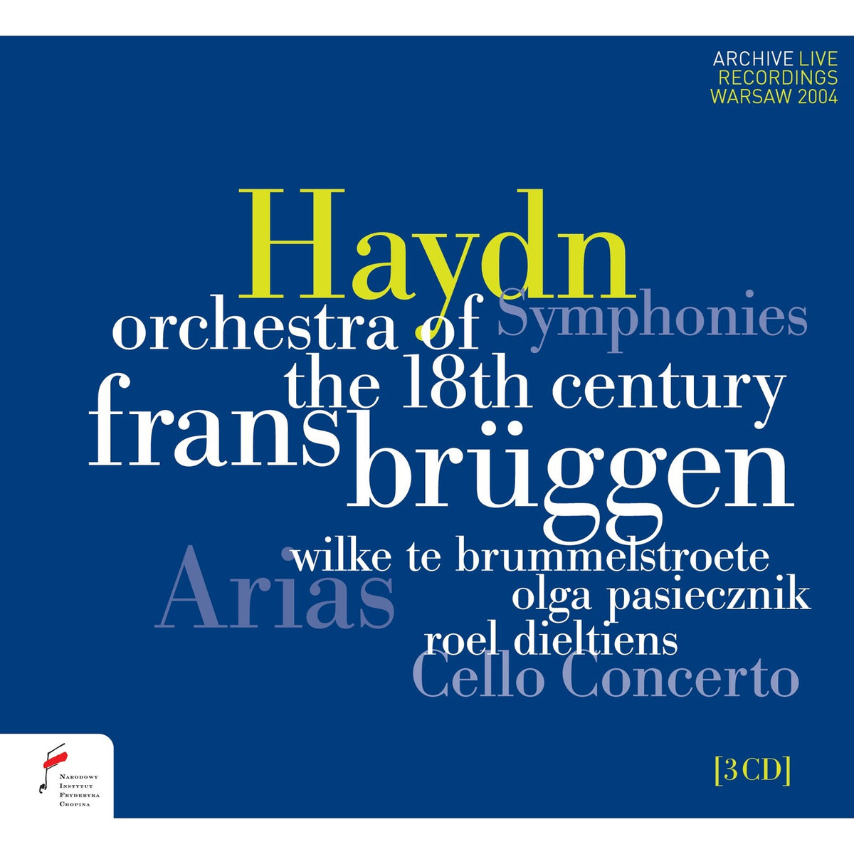 Frans Bruggen, Orchestra of the Eighteenth Century, Wilke te Brummelstroete, Olga Pasiecznik, Roel Dieltiens - Haydn Symphonies - NIFCCD160-162