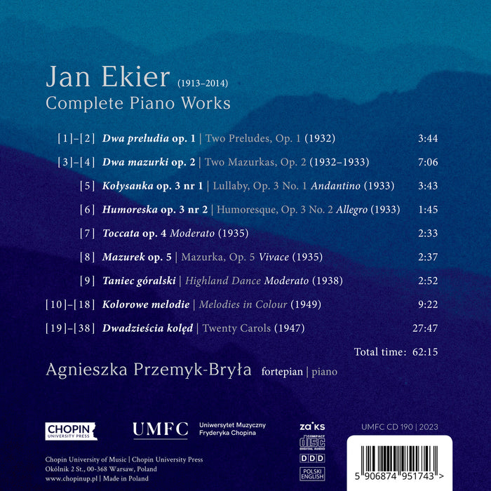Agnieszka Przemyk-Bryla - Jan Ekier: Complete Piano Works - UMFCCD190