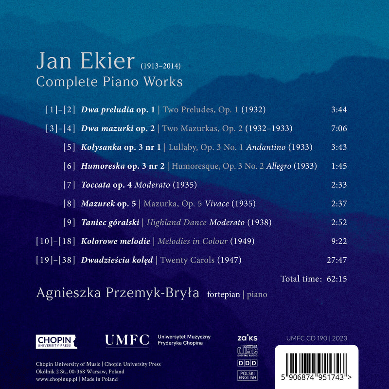 Agnieszka Przemyk-Bryla - Jan Ekier: Complete Piano Works - UMFCCD190