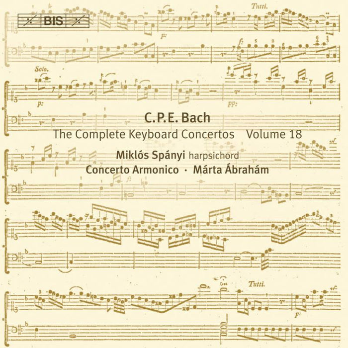 Spanyi:Concerto Armonico - Bach: Keyboard Concertos Vol 18 - BISCD1787
