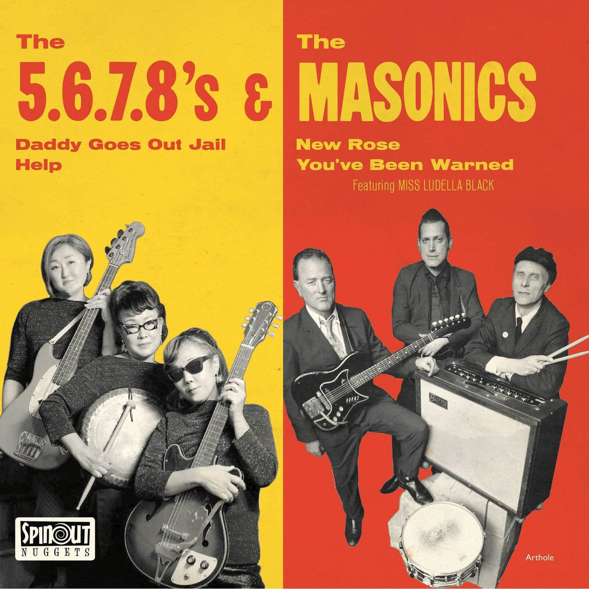 The 5.6.7.8's/ The Masonics - Japan Tour EP - SN106