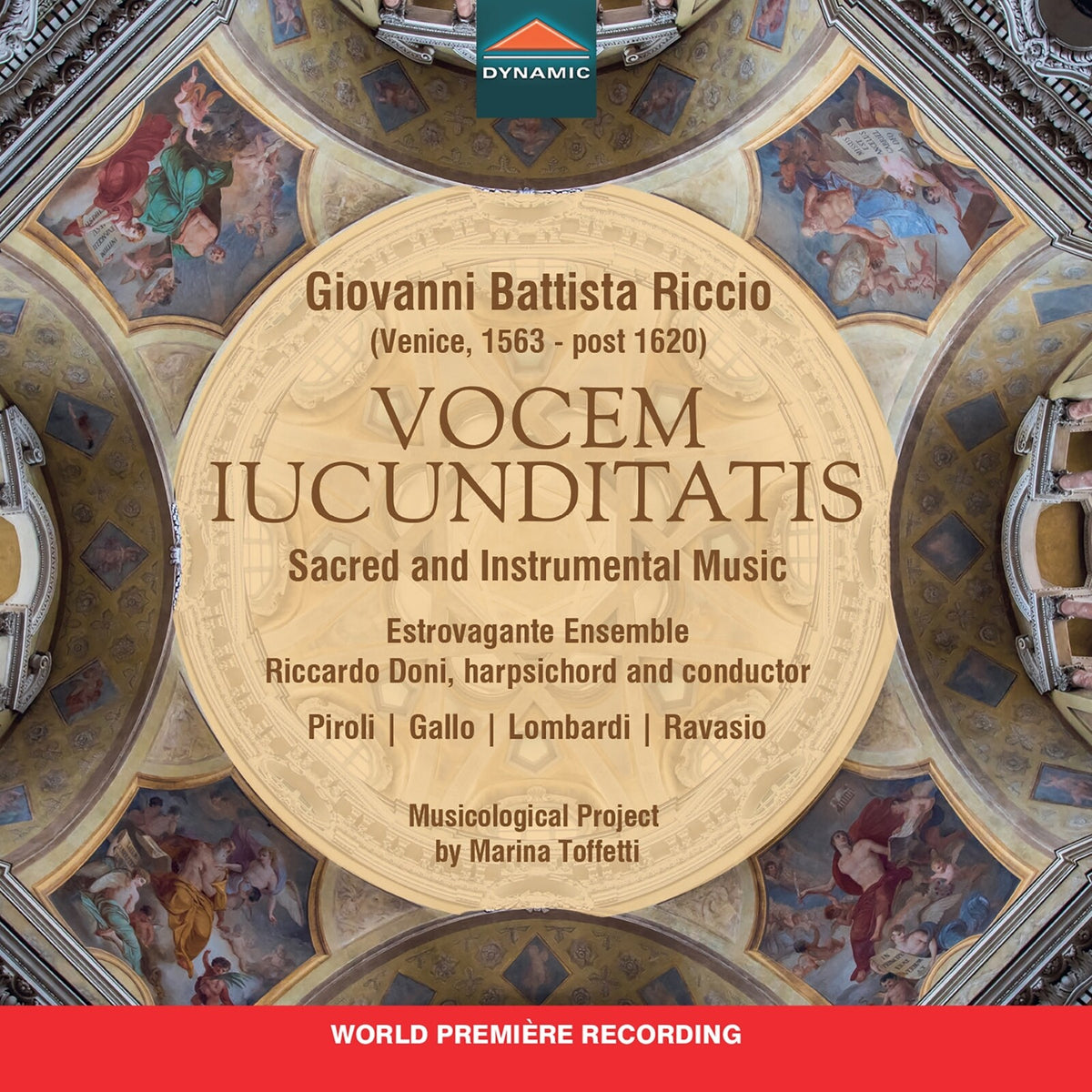 Anna Piroli; Maria Chiara Gallo; Massimo Lombardi; Alessandro Ravasio; Estrovagante Ensemble; Riccardo Doni - Giovanni Battista Riccio - Vocem Iucunditatis - Sacred and Instrumental Music - CDS8080