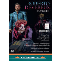 Jessica Pratt; Simone Piazzola; Raffaella Lupinacci; John Osborn; David Astorga; Ignas Melnikas; Fulvio Valenti; Orchestra Donizetti Opera; Coro dell'Accademia Teatro alla Scala; Salvo Sgro; Stephen Langridge; Riccardo Frizza - Gaetano Donizetti: Roberto Devereux - DYN38076