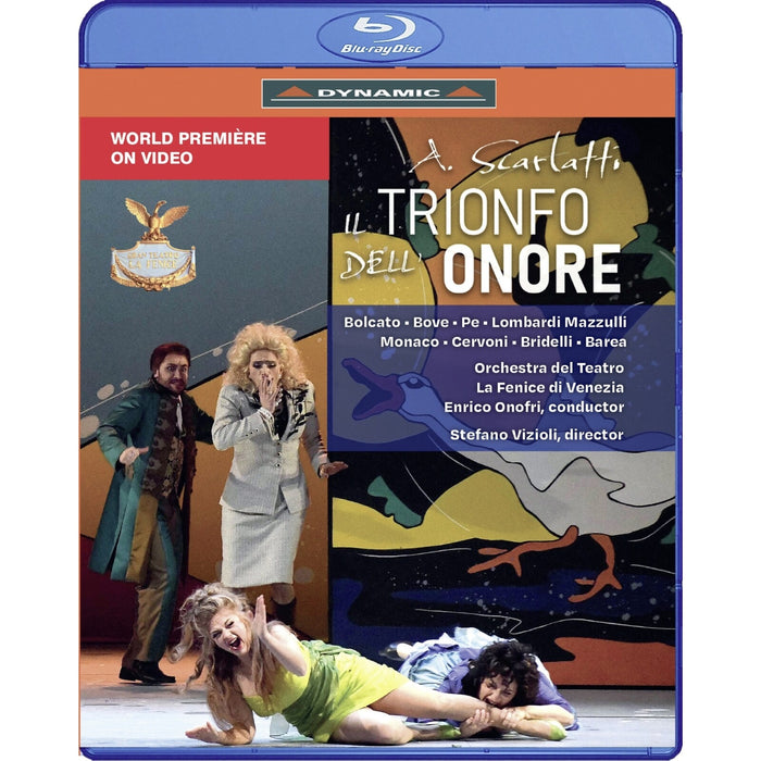Giulia Bolcato; Rosa Bove; Raffaele Pe; Francesca Lombardi Mazzulli; Dave Monaco; Luca Cervoni; Giuseppina Bridelli; Tommaso Barea; Cristiano Gaudio; Alberto Gaspardo; Giacomo Cardelli; Orchestra del Teatro La Fenice di Venezia; Enrico Onofri - Alessandro Scarlatti: Il trionfo dell'onore - 58077