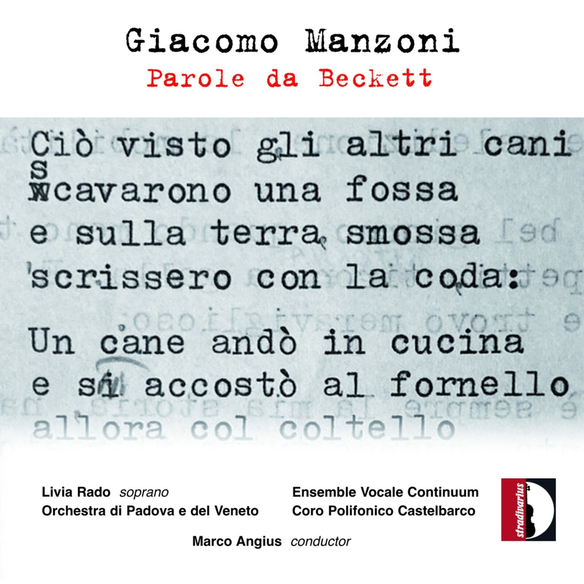 Carolina Dello Iacono; Antonio Grande - Giacomo Manzoni: Parole da Beckett - STR37235