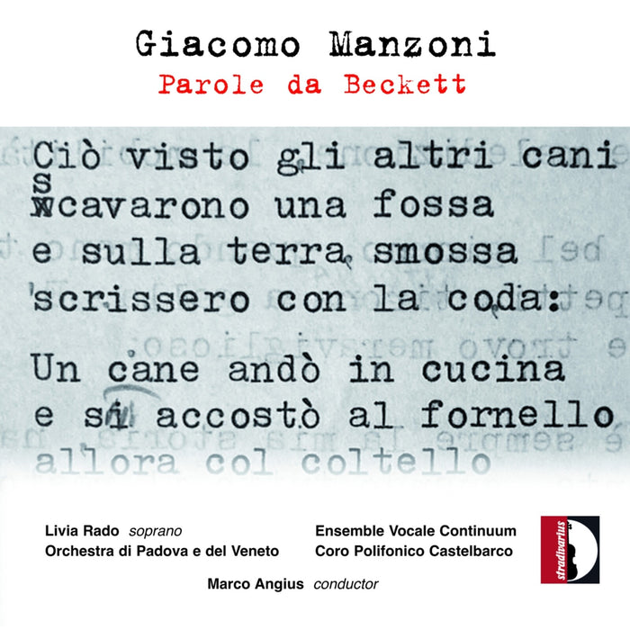 Carolina Dello Iacono; Antonio Grande - Giacomo Manzoni: Parole da Beckett - STR37235