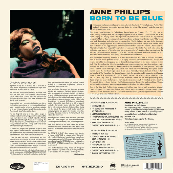 Anne Phillips - Born To Be Blue - 011SP
