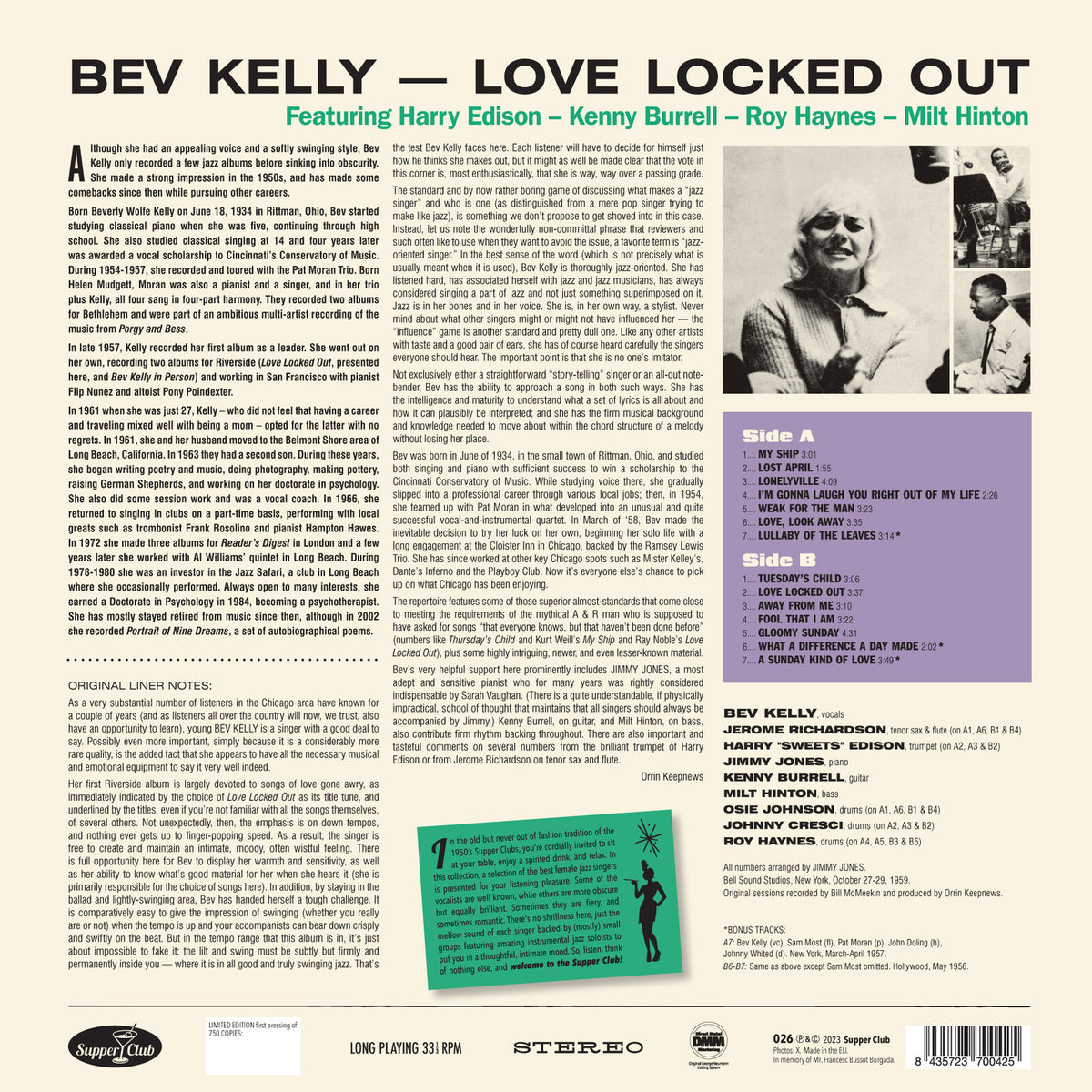 Bev Kelly - Love Locked Out - 026SP