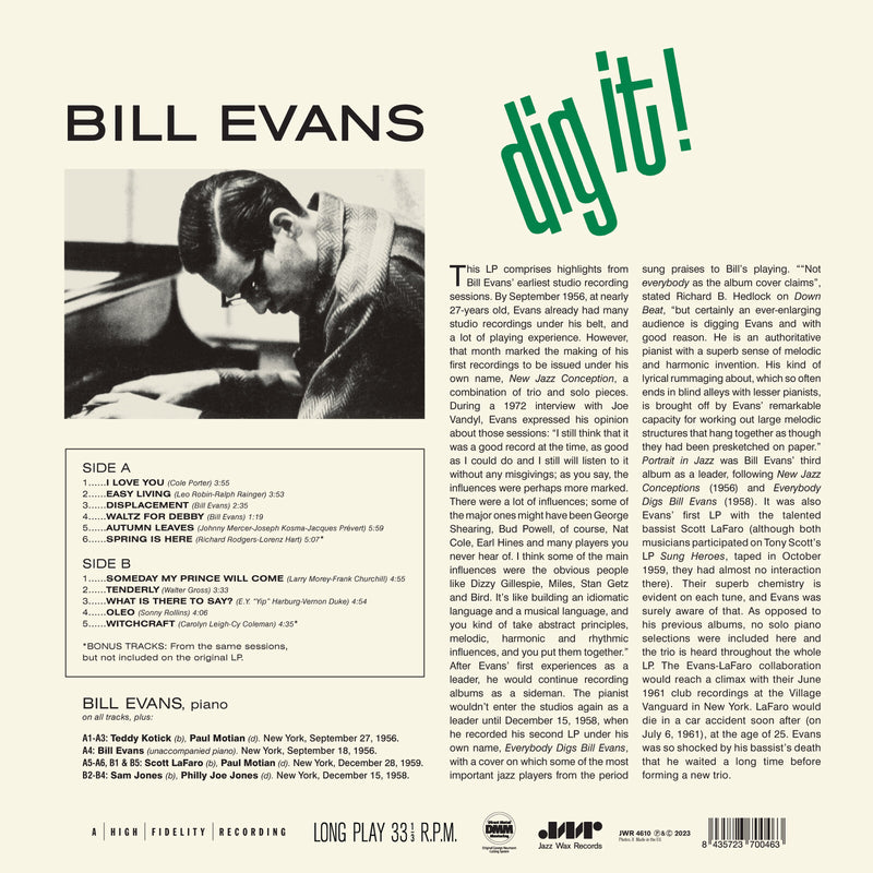 Bill Evans - Dig It! - 4610LP