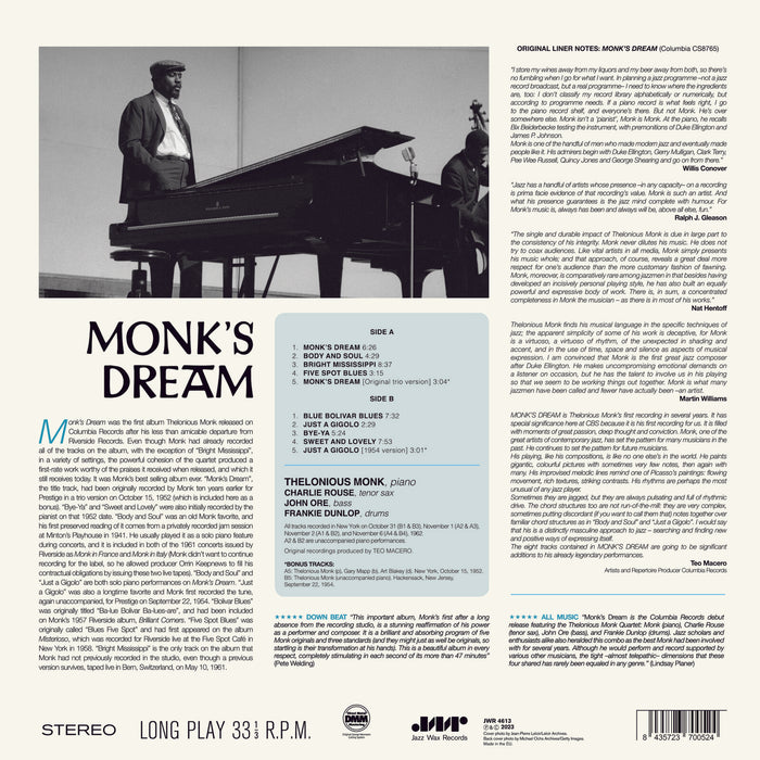 Thelonious Monk Quartet - Monk's Dream - 4613LP
