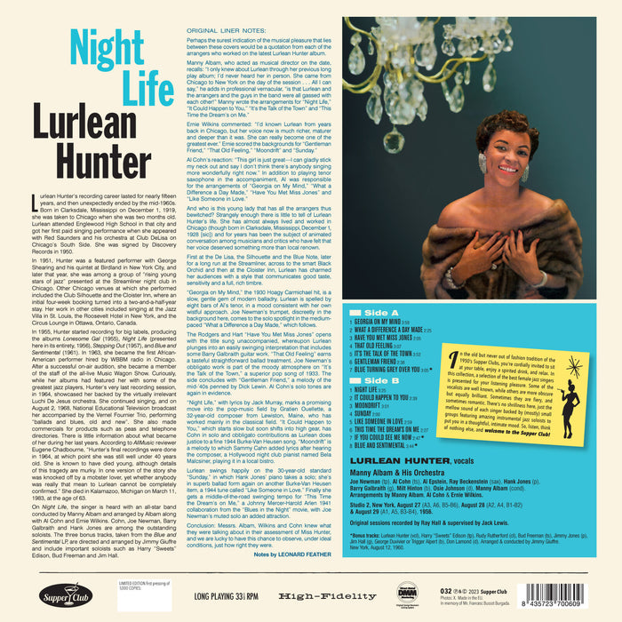 Lurlean Hunter - Night Life - 032SP