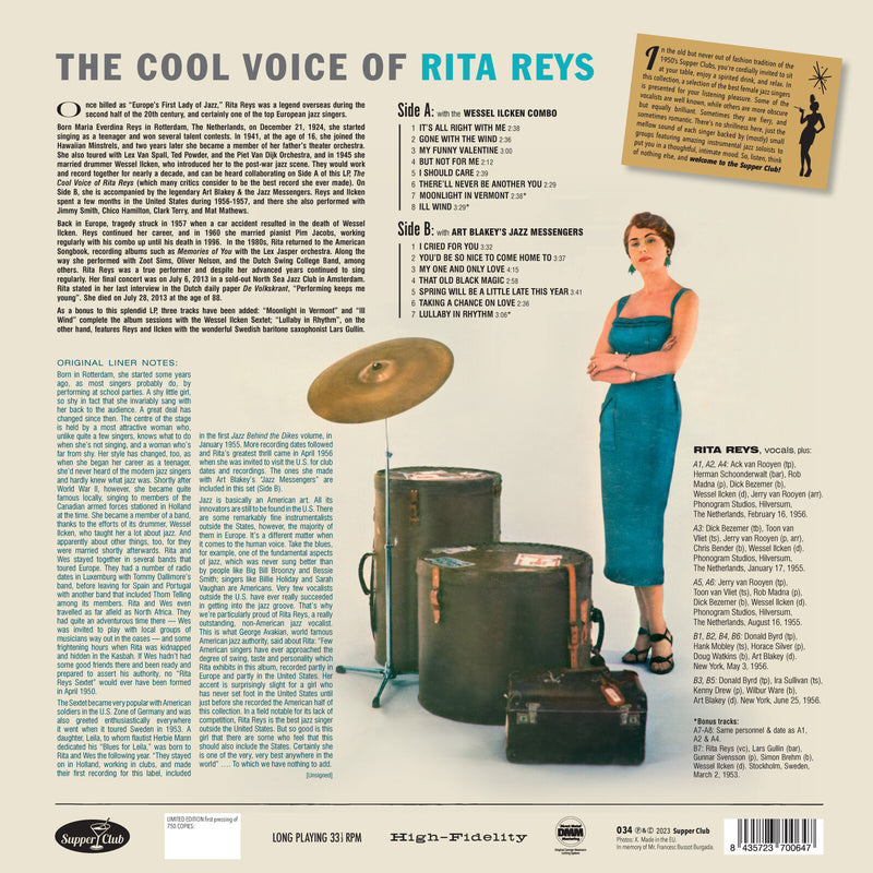 Rita Reys - The Cool Voice Of Rita Reys - 034SP