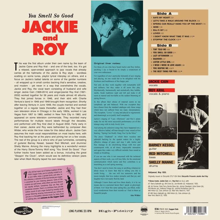 Jackie And Roy - You Smell So Good - 036SP