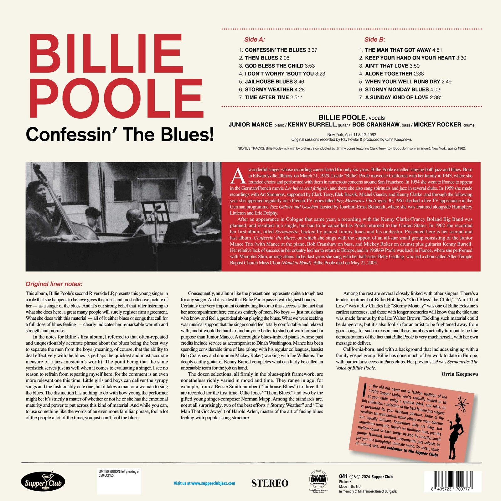 Billie Poole: Confessin' The Blues! – Proper Music