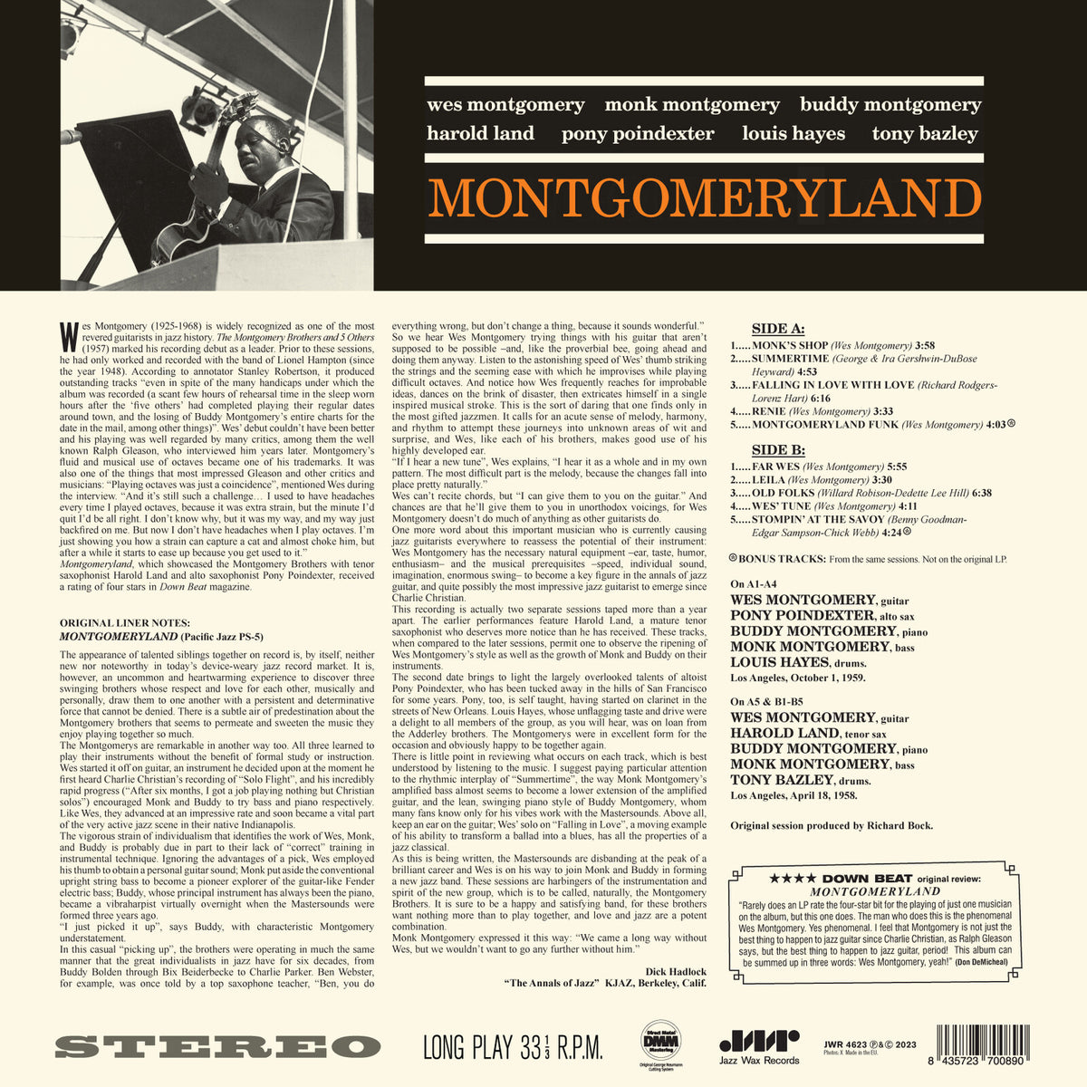 Wes Montgomery - Montgomeryland - 4623LP