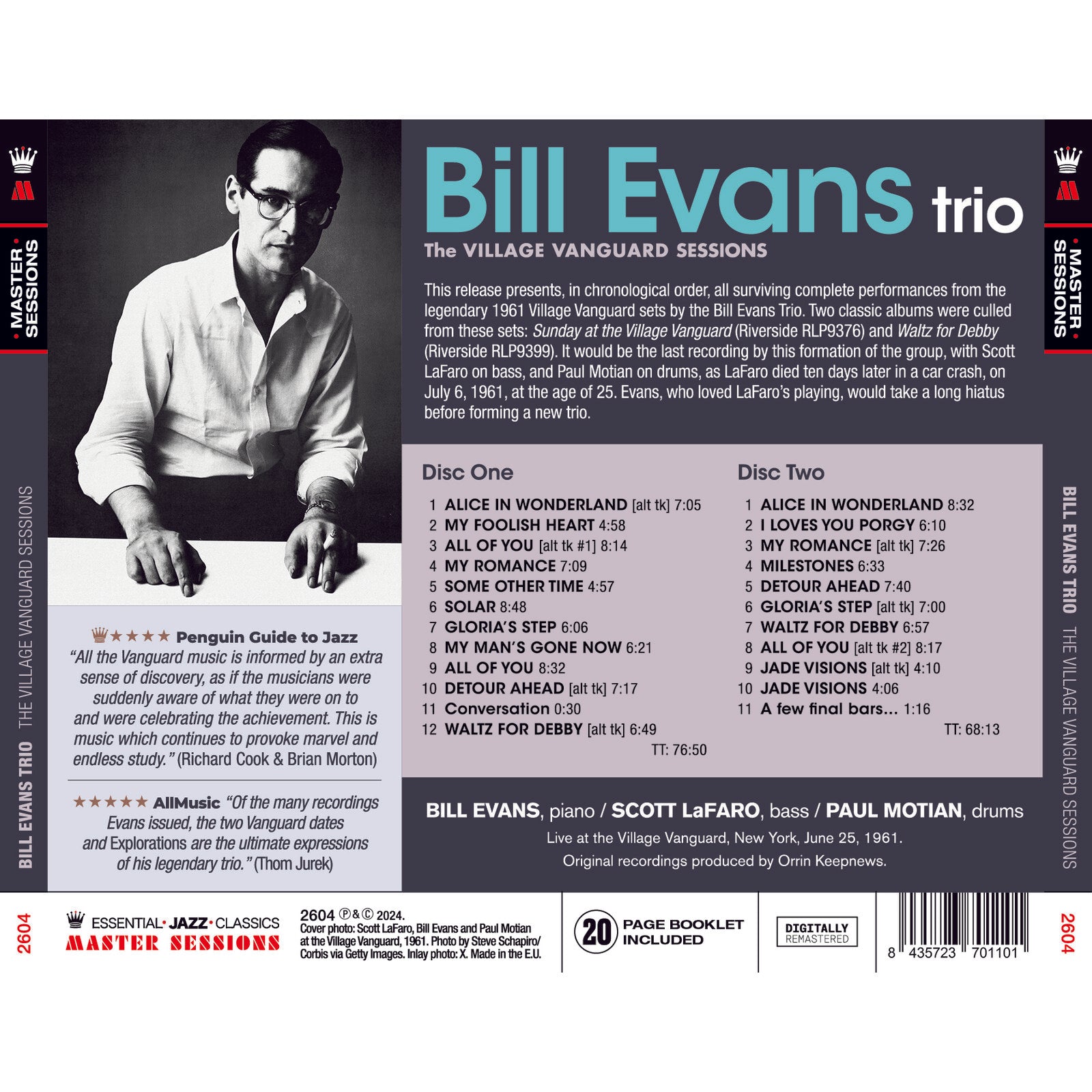 Bill Evans Trio: The Village Vanguard Sessions – Proper Music