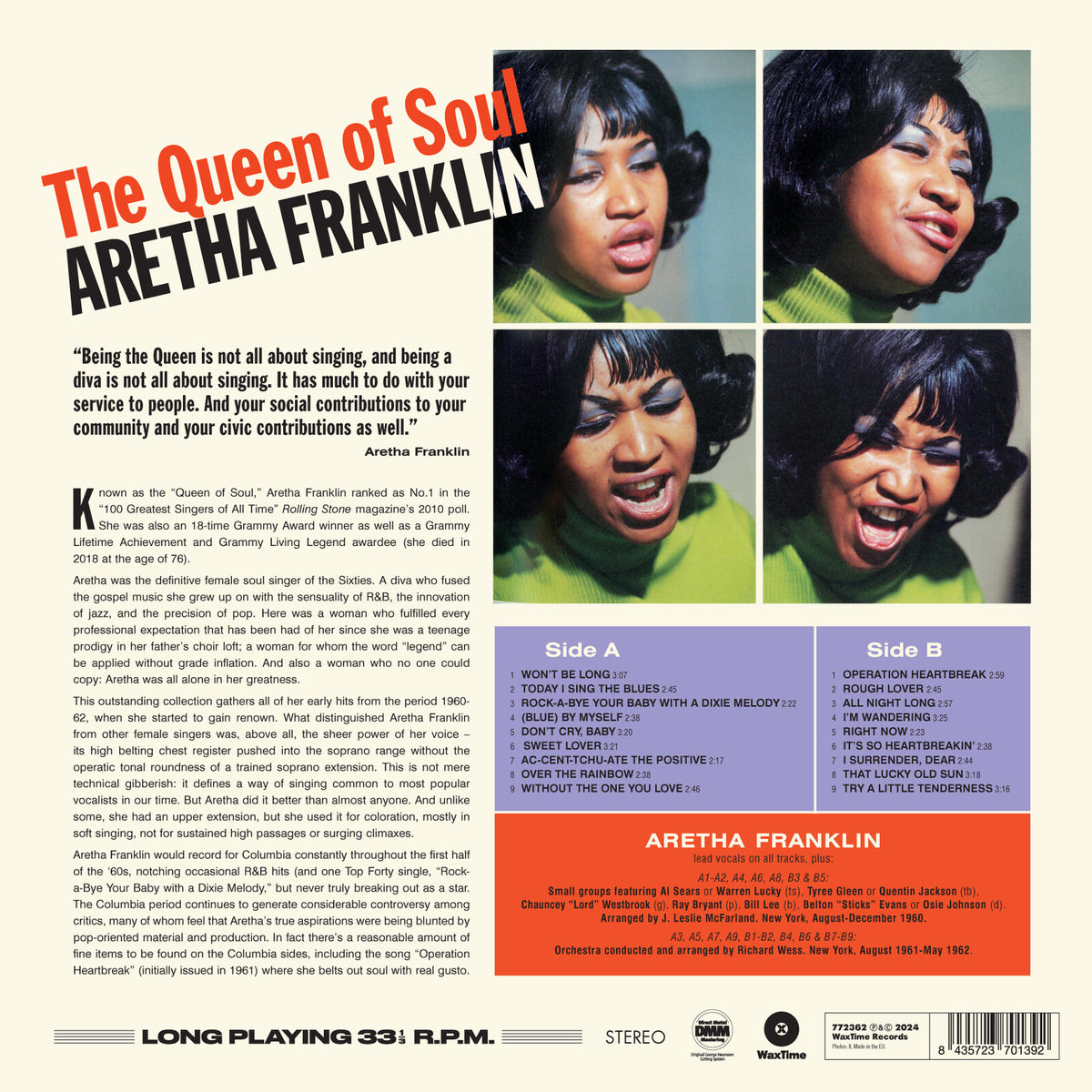 Aretha Franklin - The Queen Of Soul - 772362