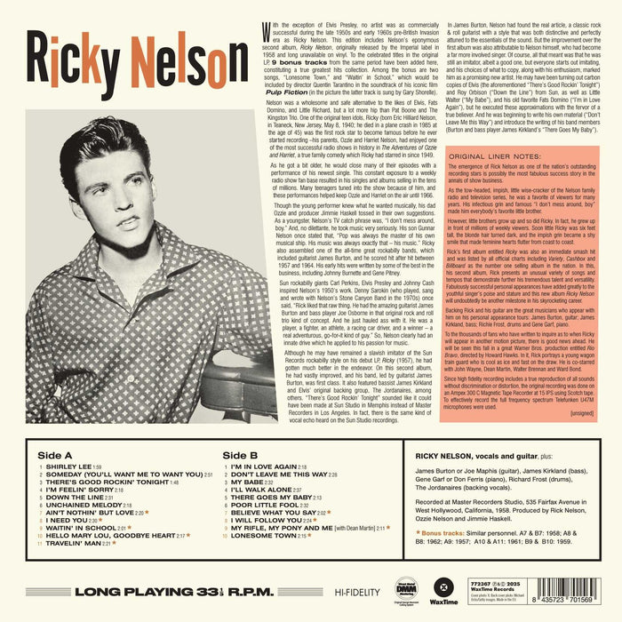 Ricky Nelson - Ricky Nelson's Complete Second Album - 772367