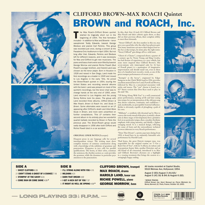 Clifford Brown & Max Roach - Brown and Roach Incorporated - 772376