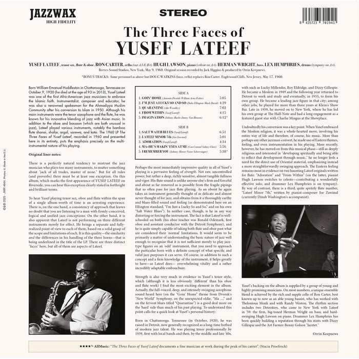 Yusef Lateef - The Three Faces of Yusef Lateef - JWR4644
