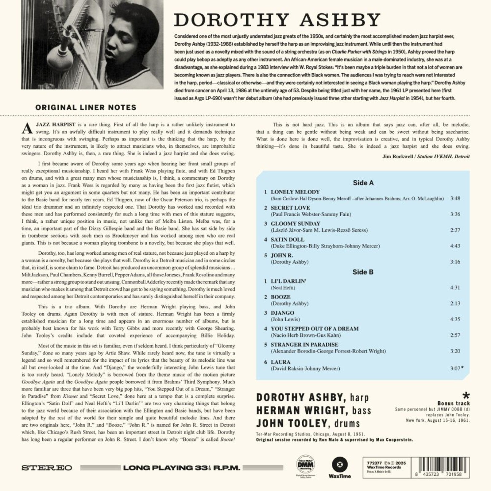 Dorothy Ashby: Dorothy Ashby – Proper Music