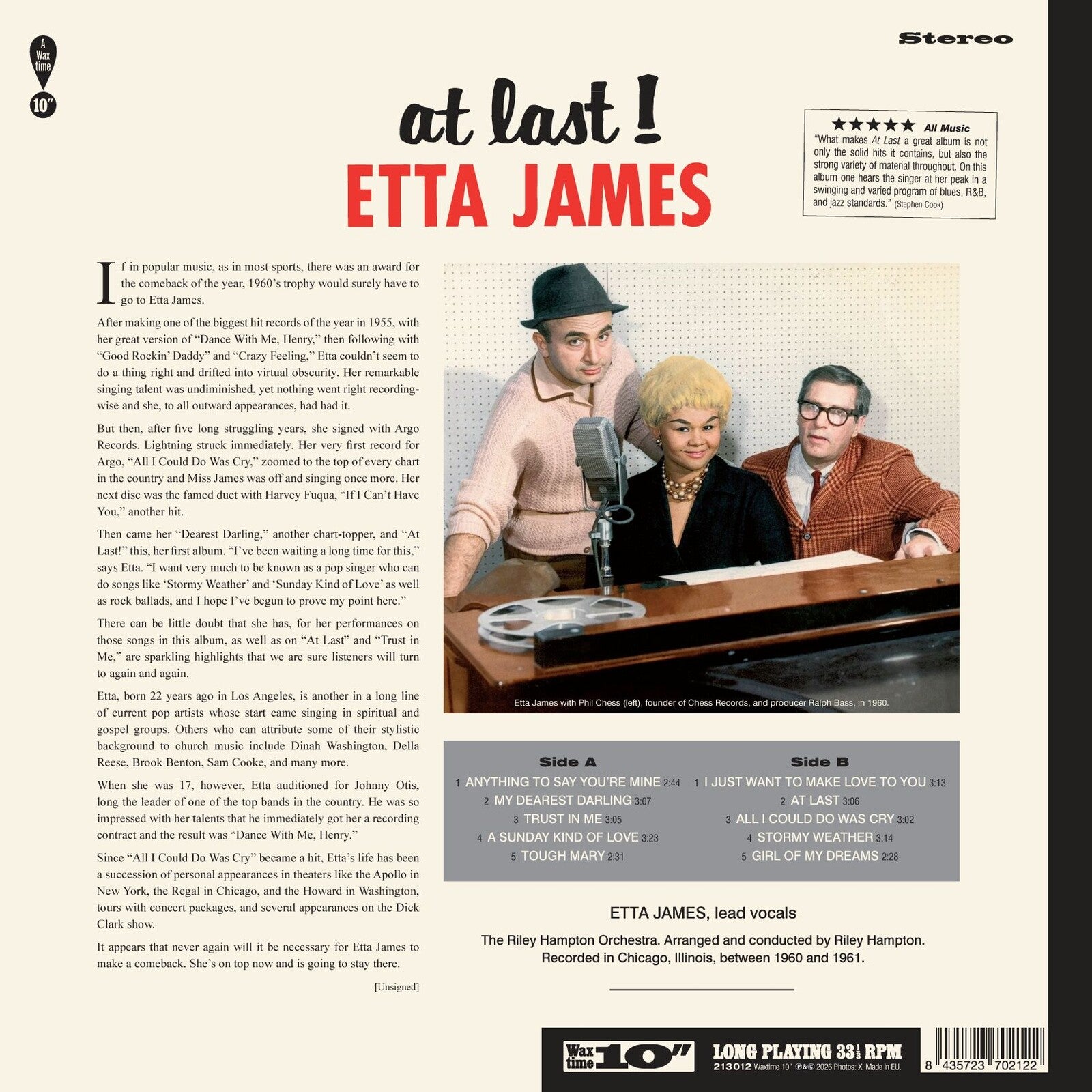 【R&B】At Last Etta James: At Last! – Proper Music